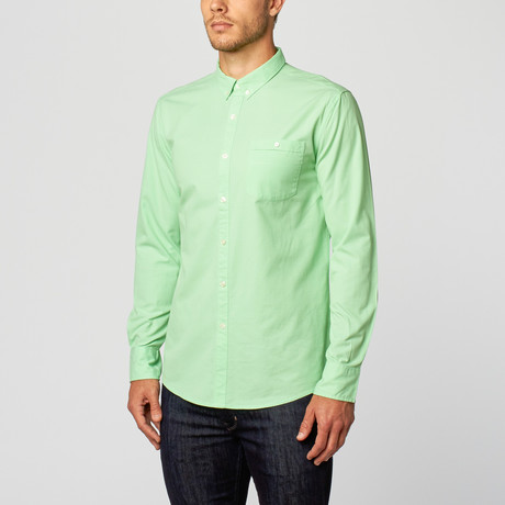 Riddle Button-Up Shirt // Lime (S)
