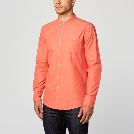 Riddle Button-Up Shirt // Coral (S)