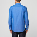 Riddle Button-Up Shirt // Cobalt Blue (M)