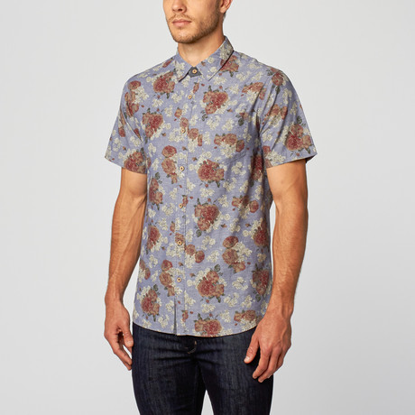 Strut Floral Print Shirt // Blue (S)
