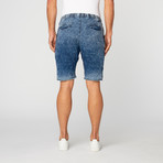 Glory Knit Denim Jogger Short // Indigo (XL)