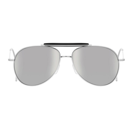 Dsquared2 Aviator // Silver + Black Accent