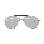 Dsquared2 Aviator // Silver + Black Accent