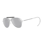 Dsquared2 Aviator // Silver + Black Accent