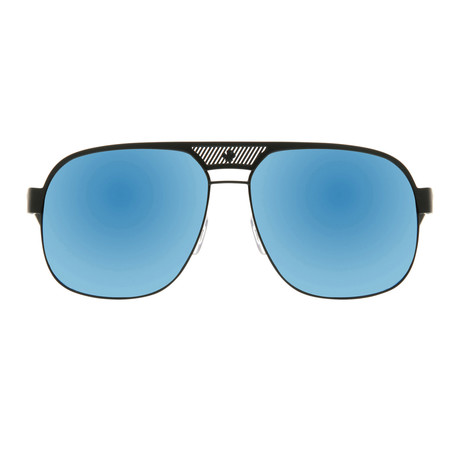 Dsquared2 Aviator // Black Hash (Blue Mirrored Lenses)
