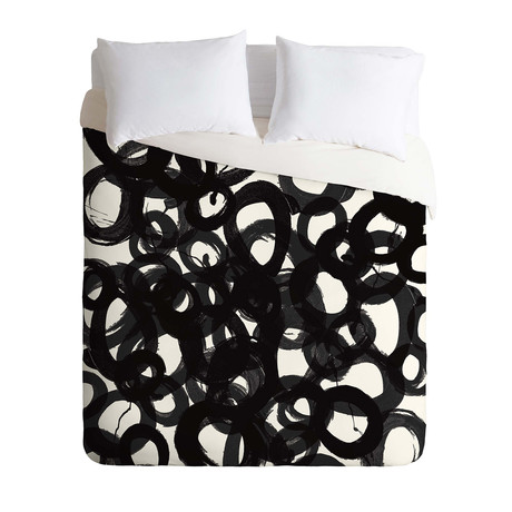 Black Circles // Duvet Cover (Twin)