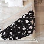Black Circles // Fleece Throw Blanket (Medium)