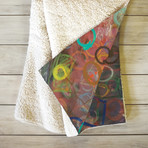 Circle Square // Fleece Throw Blanket (Medium)