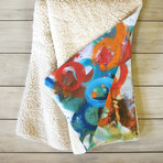 Bicycle Crossing // Fleece Throw Blanket (Medium)