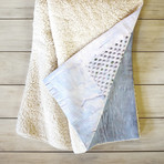 Holiday Silver Deer // Fleece Throw Blanket (Medium)
