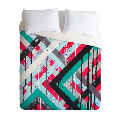 Holiday Stripes // Duvet Cover (Twin)
