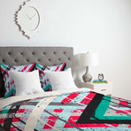 Holiday Stripes // Duvet Cover (Twin)