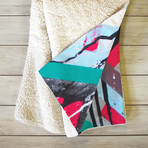 Holiday Stripes // Fleece Throw Blanket (Medium)