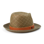 Solomon Pattern Fedora // Thyme + Nut + Tan (L)