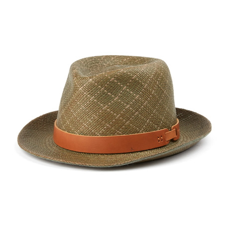 Solomon Pattern Fedora // Thyme + Nut + Tan (M)