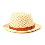 Solomon Pattern Fedora // Oyster + Walnut + Tan (L)