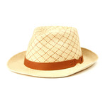 Solomon Pattern Fedora // Oyster + Walnut + Tan (L)
