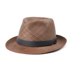 Solomon Pattern Fedora // Espresso + Denim + Ink (L)