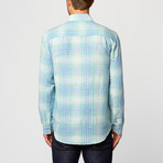 Long Sleeve Plaid Classic Fit Shirt // Blue (M)