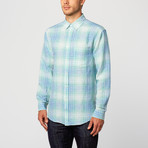 Long Sleeve Plaid Classic Fit Shirt // Blue (L)