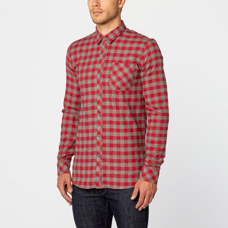 Davos Check Flannel Shirt // Red (S)