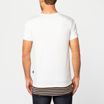 Layered Striped Long Tee // White (S)