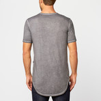 Oil Washed Side Zip Tee // Grey (M)