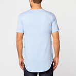 Garment Dyed Side Zip Tee // Blue (2XL)