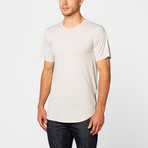 Garment Dyed Side Zip Tee // Stone (M)