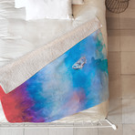 Watermelon at Sea // Fleece Throw Blanket (Medium)