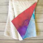 Watermelon at Sea // Fleece Throw Blanket (Medium)
