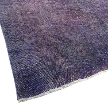 Vintage Overdye Wool Rug // Purple