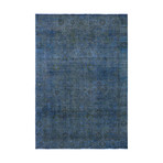 Vintage Overdye Wool Rug // Blue (9'6"L x 6'4"W)