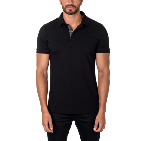 Jared Lang // Classic Short-Sleeve Polo // Black (S)