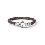 Brown Stingray + Silver Clasp (Small)