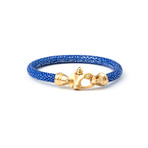 Blue Stingray + Gold Plated Clasp (Small)