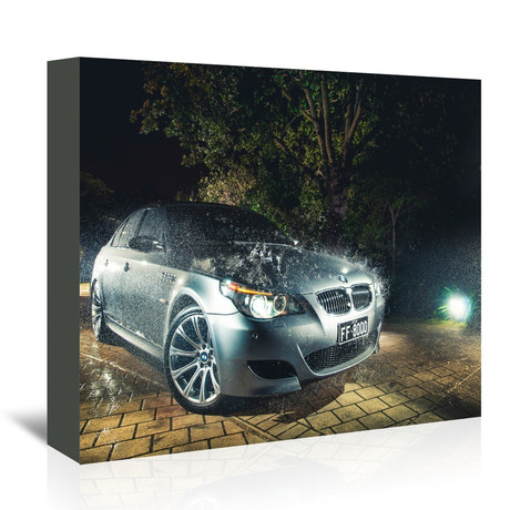 BMW // Grey (20"W x 16"H x 1.5"D)