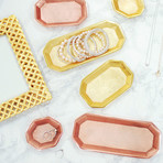 Octagon Tray Set // Gold