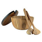 Salad Bowl Set // Acacia Wood