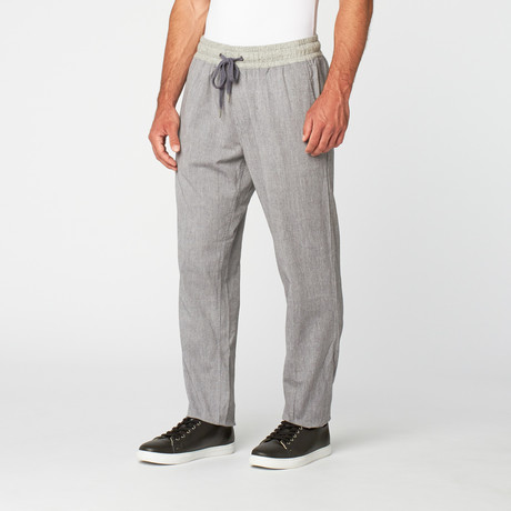Home Washed Oxford Layover Jogger // Black Chambray (XS)