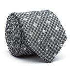 Delores Skinny Tie // Charcoal Flower