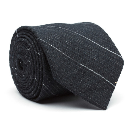 Stitch Skinny Tie // Black Stripe