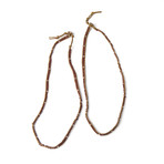 Brown Glass Seed Bracelet + Necklace // Set of 2