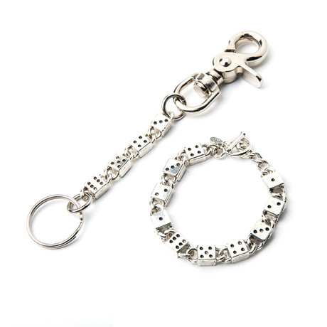 Dice Chain Bracelet + Wallet Chain Set