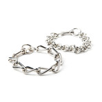 Chrome Chain Bracelet // Set of 2