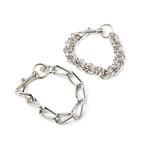 Chrome Chain Bracelet // Set of 2
