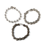 Bike + Ball Chain Bracelet // Set of 3