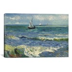 Seascape Near Les Saintes Maries de la Mer by Vincent van Gogh (26"W x 18"H x 0.75"D)