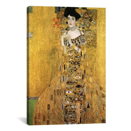 Portrait Of Adele Bloch-Bauer I // Gustav Klimt // 1907 (18"W x 26"H x 0.75"D)