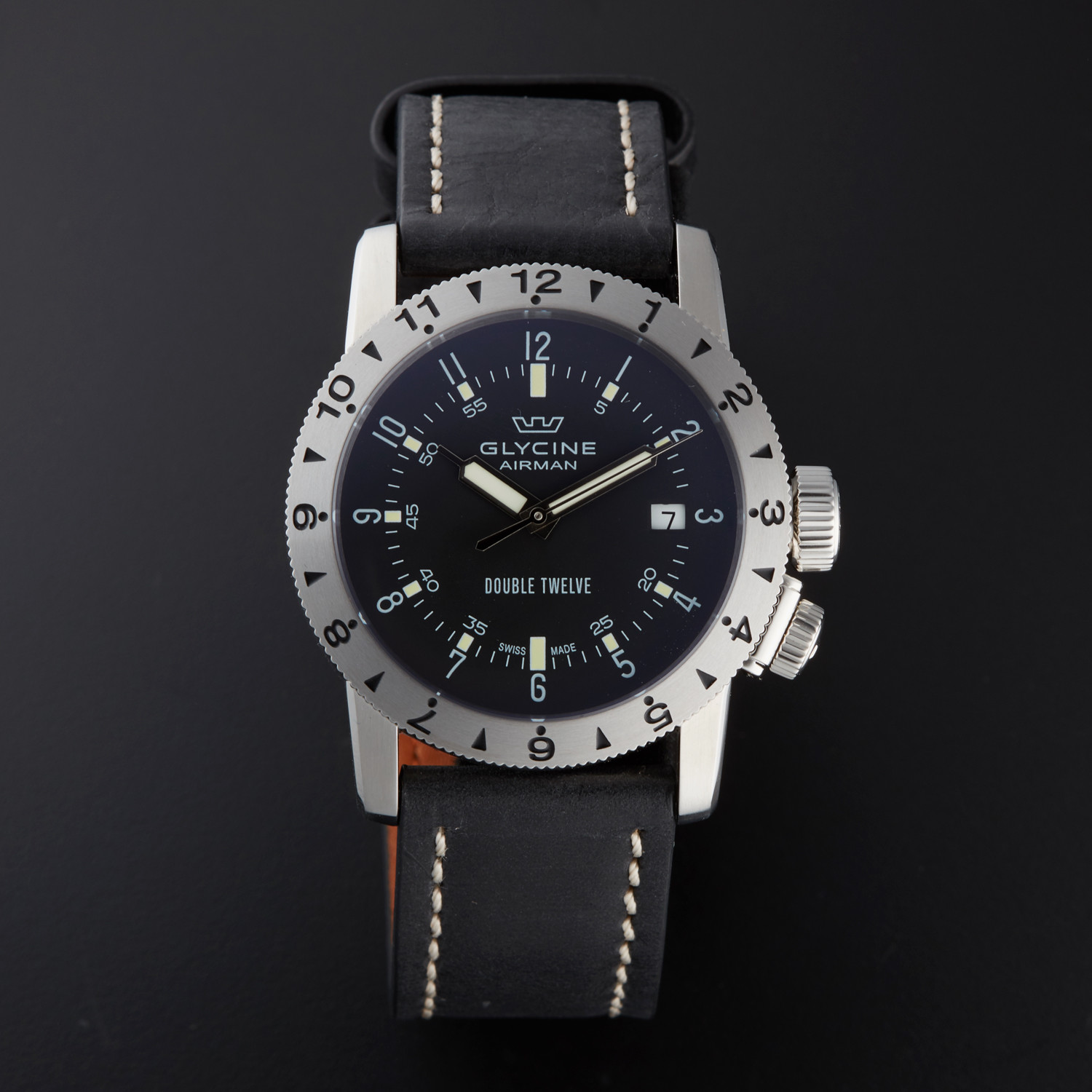 Glycine double twelve 40mm new arrivals